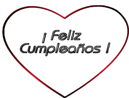 001 Corazón Feliz Cumpleaños Espagnol Messages 