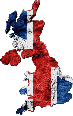 Map UK Europe Flags 