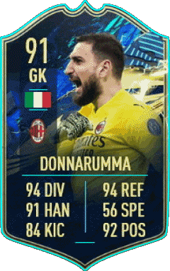 Gianluigi Donnarumma Italia F I F A - Jugadores  cartas Vídeo Juegos Multimedia 