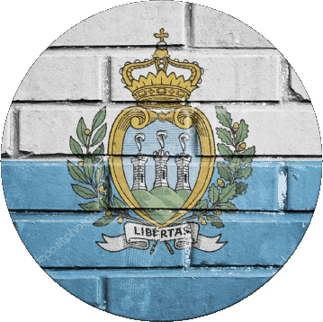 Round San Marino Europe Flags 