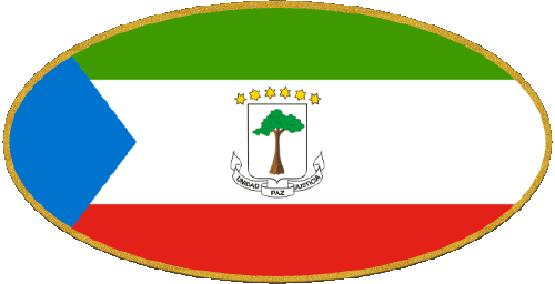 Oval 01 Equatorial Guinea Africa Flags 