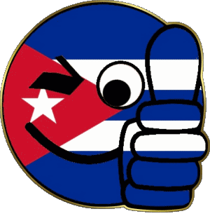 Smiley - OK Cuba Amériques Drapeaux 