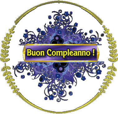 009 Transparent Background Floreale Buon Compleanno Italian Messages 