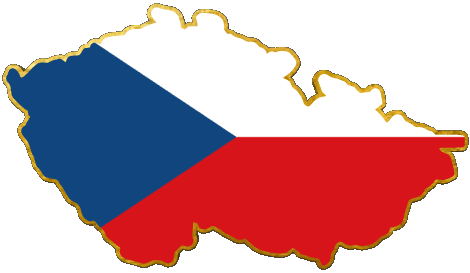 Carte Tchéquie Europe Drapeaux 