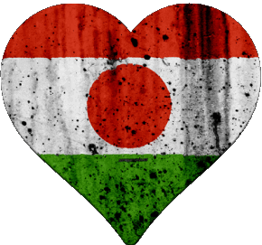 Cuore Niger Africa Bandiere 