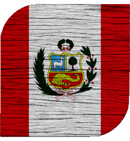 Carré Pérou Amériques Drapeaux 