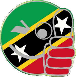 Smiley - OK St. Kitts und Nevis Amerika Fahnen 