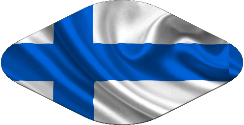 Ovale Finlande Europe Drapeaux 
