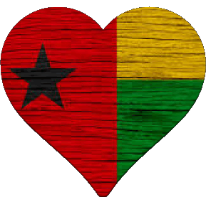 Herz Guinea Bissau Afrika Fahnen 