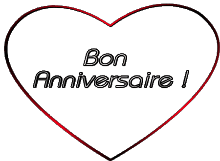 001 Coeur Bon Anniversaire Französisch Nachrichten 