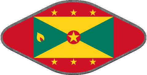 Oval 02 Islas granada América Banderas 