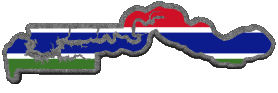 Mapa Gambia África Banderas 