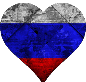 Cuore Russia Europa Bandiere 