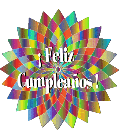 022 Transparent Background Abstracto - Geométrico Feliz Cumpleaños Spanish Messages 
