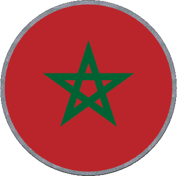 Runde Marokko Afrika Fahnen 