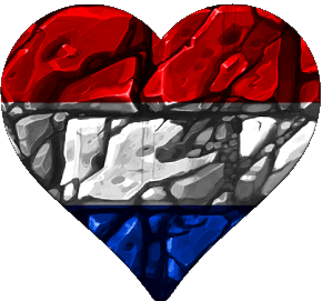 Heart Netherlands Europe Flags 
