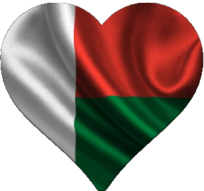 Cuore Madagascar Africa Bandiere 