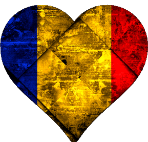 Corazón Chad África Banderas 