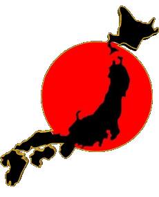 Mapa Japón Asia Banderas 