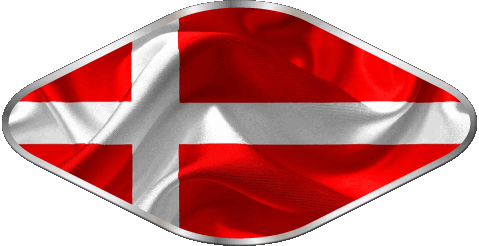 Ovale Danemark Europe Drapeaux 
