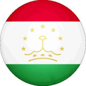 Rond Tadjikistan Asie Drapeaux 