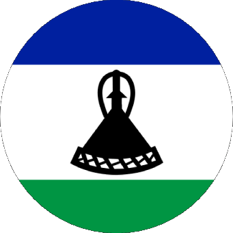 Rond Lesotho Afrique Drapeaux 