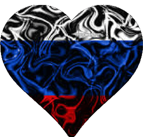 Cuore Russia Europa Bandiere 