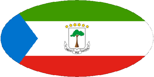 Oval 01 Guinea Ecuatorial África Banderas 