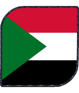 Square Sudan Africa Flags 