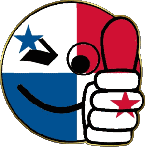 Smiley - OK Panama America Flags 