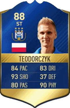 Lukasz Teodorczyk Polonia F I F A - Jugadores  cartas Vídeo Juegos Multimedia 