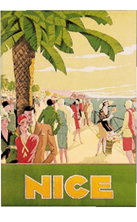 Nice-Nice France Cote d Azur Retro Posters - Places Humor -  Fun 