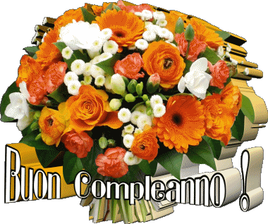 006 Transparent Background Floreale Buon Compleanno Italian Messages 
