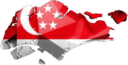 Map Singapore Asia Flags 