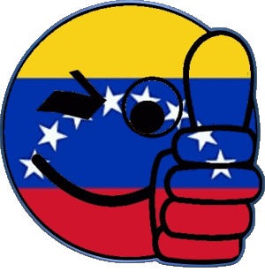 Smiley - OK Venezuela America Flags 