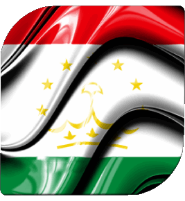 Square Tajikistan Asia Flags 