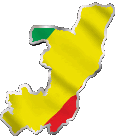 Diverso Congo África Banderas 