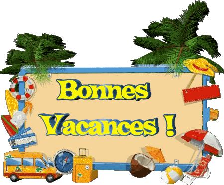 06 Fond Transparent Bonnes Vacances Français Messages 