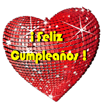 002 Corazón Feliz Cumpleaños Spagnolo Messagi 