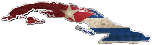 Carta Geografica Cuba America Bandiere 