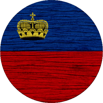 Round Liechtenstein Europe Flags 