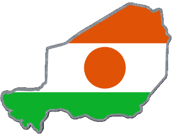 Carte Niger Afrique Drapeaux 