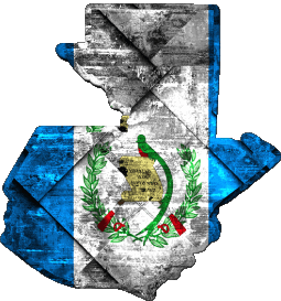 Carte Guatemala Amériques Drapeaux 