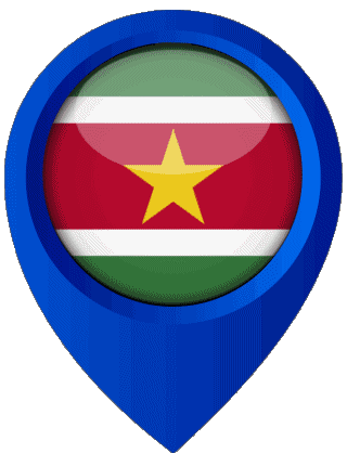 Epingle de Localisation Suriname Amériques Drapeaux 