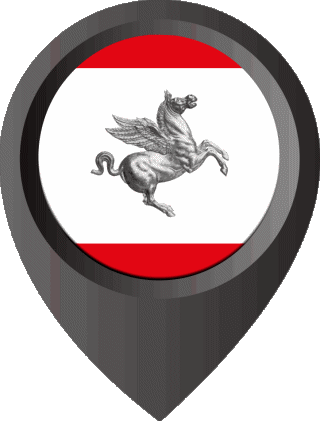 Epingle de Localisation Toscane Italie Europe Drapeaux 