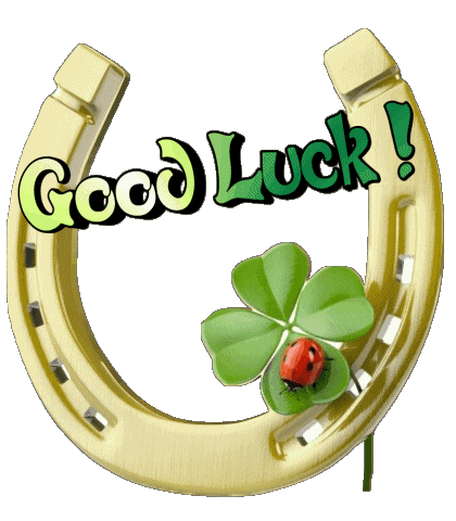 08 Sfondo trasparente Good Luck Inglese Messagi 