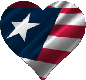 Heart Liberia Africa Flags 
