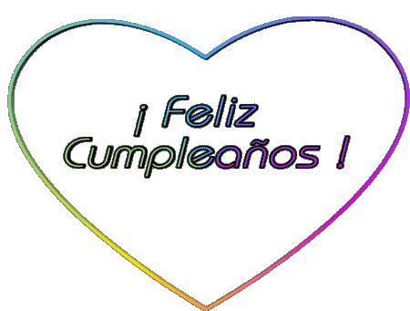 001 Corazón Feliz Cumpleaños Spagnolo Messagi 