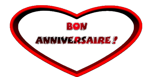 002 Coeur Bon Anniversaire Francese Messagi 