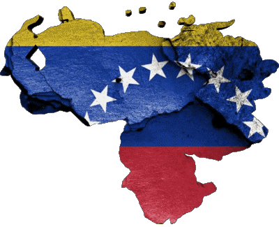 Map Venezuela America Flags 